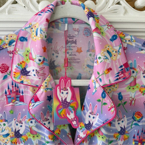 BNWT Posh Peanut x Lisa Frank 
Bunny Ballerinas Shorts Pajama Set - Picture 6 of 14